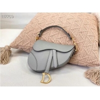 Shop Design Dior SMALL SADDLE-TAS VAN KALFSLEER M0445CW GREY