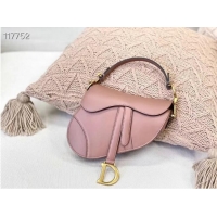 Top Grade DIOR SMALL SADDLE BAG Calfskin M0445CW pink