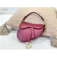 Unique Style DIOR SMALL SADDLE BAG Calfskin M0445CW Wine