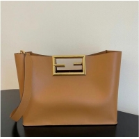 Famous Brand FENDI WAY MEDIUM Brown leather bag 8BH391AAI