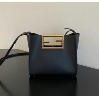 Buy Fashionable FENDI WAY small leather bag 5FB6846 black