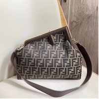 Classic Promotional FENDI FIRST fabric bag 5FB2323 Brown