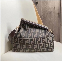 Classic Promotional FENDI FIRST fabric bag 5FB2323 Brown