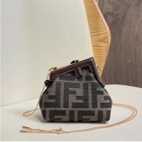 Traditional Specials FENDI FIRST mini fabric bag 5FB2321 Brown