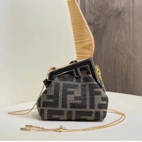 Famous Brand FENDI FIRST mini fabric bag 5FB2321 black