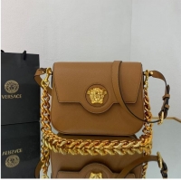 Shop Discount Versace Original medium Calfskin Leather Bag FS1067 brown