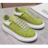 Reasonable Price Alexander Mcqueen Suede and Calfskin Sneakers 081331 Green