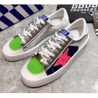 Low Cost Golden Goose Stardan Sneaker Green/Silver/Navy Blue 051119