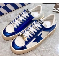 Affordable Price Golden Goose Stardan Leather Sneaker 051121 White/Blue