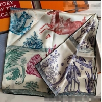 Cheapest Hermes Reversible Silk Sqaure Scarf 90x90cm H62311 Blue 2021