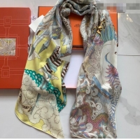 Popular Style Hermes Univer Cashmere Silk Sqaure Shawl Scarf 140x140cm H81717 Yellow 2021