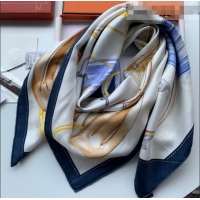 Cheapest Hermes Sketch Twilly Silk Square Scarf 90x90cm H81801 Blue 2021