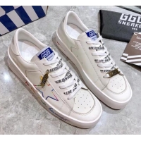 Good Quality Golden Goose Graffiti White Calfskin Sneaker 051127