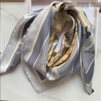 Best Price Hermes Sea Snail Twilly Silk Square Scarf 90x90cm H81806 Grey 2021 