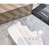 Good Quality Golden Goose Purestar White Calfskin Sneaker Silver 051135