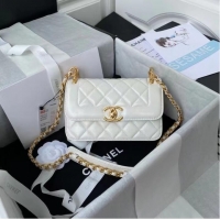 Inexpensive Chanel small Flap Shoulder Bag Original leather AS2714 white