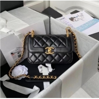 Good Quality Chanel small Flap Shoulder Bag Original leather AS2714 black