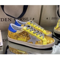 Good Product Golden Goose Super-Star Sneakers in Gold Sequins with Grey Star 027056