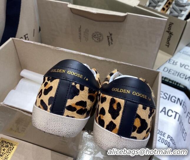 Low Cost Golden Goose Super-Star Sneakers in Leopard Print Horse Hair 027063