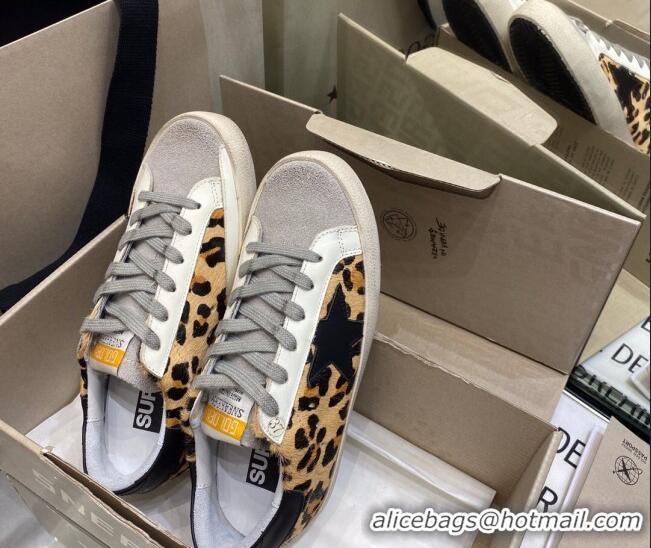 Low Cost Golden Goose Super-Star Sneakers in Leopard Print Horse Hair 027063