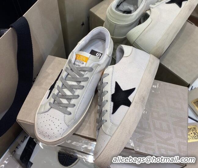 Best Price Golden Goose Super-Star Sneakers in White Canvas with Black Suede Star 027068