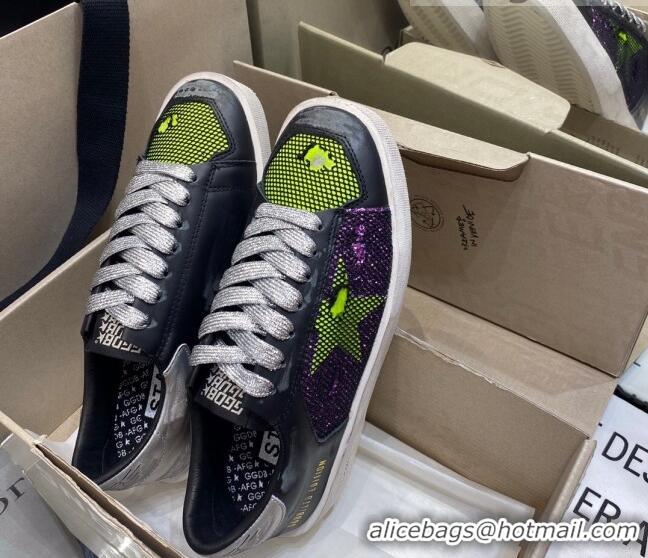 Top Quality Golden Goose Stardan Mesh Sneakers Black/Green/Purple 027070