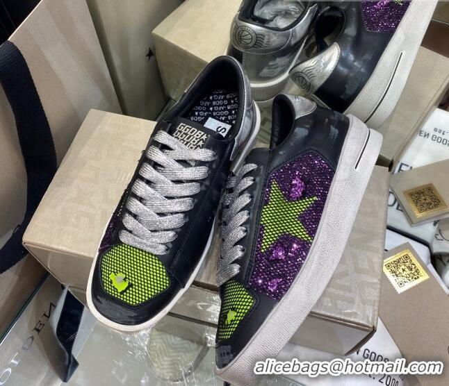 Top Quality Golden Goose Stardan Mesh Sneakers Black/Green/Purple 027070