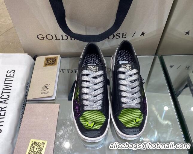 Top Quality Golden Goose Stardan Mesh Sneakers Black/Green/Purple 027070