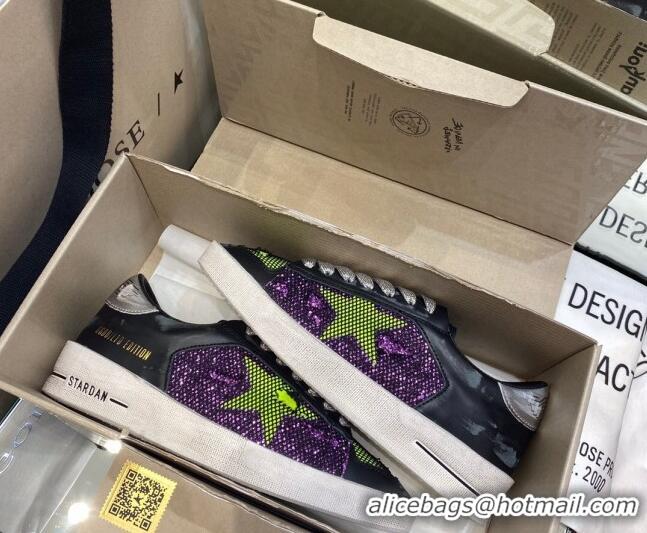 Top Quality Golden Goose Stardan Mesh Sneakers Black/Green/Purple 027070