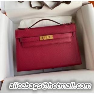 Discount Hermes Original Epsom Leather KEL2278 purplish&gold-Tone Metal