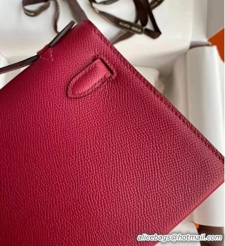 Discount Hermes Original Epsom Leather KEL2278 purplish&gold-Tone Metal