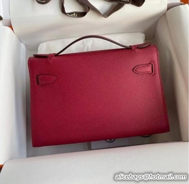 Discount Hermes Original Epsom Leather KEL2278 purplish&gold-Tone Metal