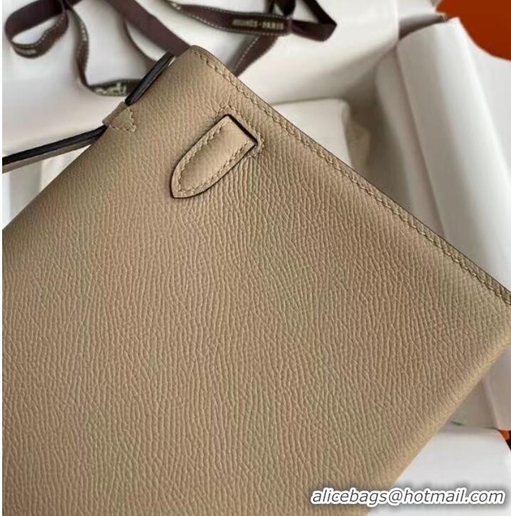 Classic Hermes Original Epsom Leather KEL2278 grey&gold-Tone Metal