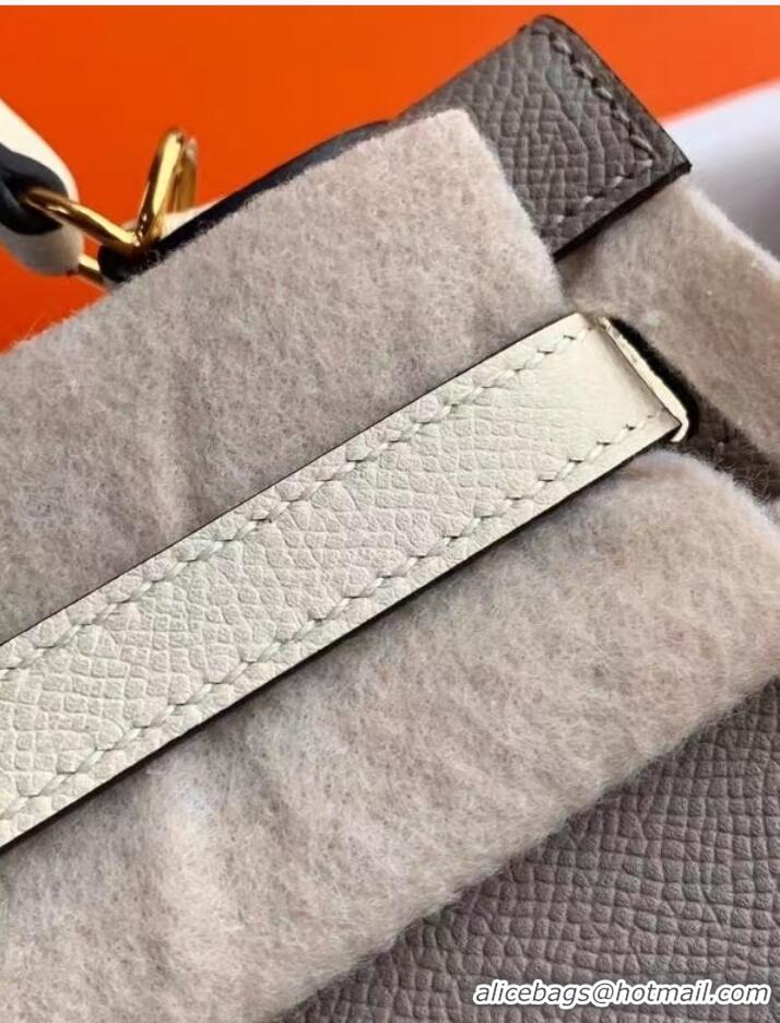 Modern Classic Hermes Original Epsom Leather KEL2578 white&black