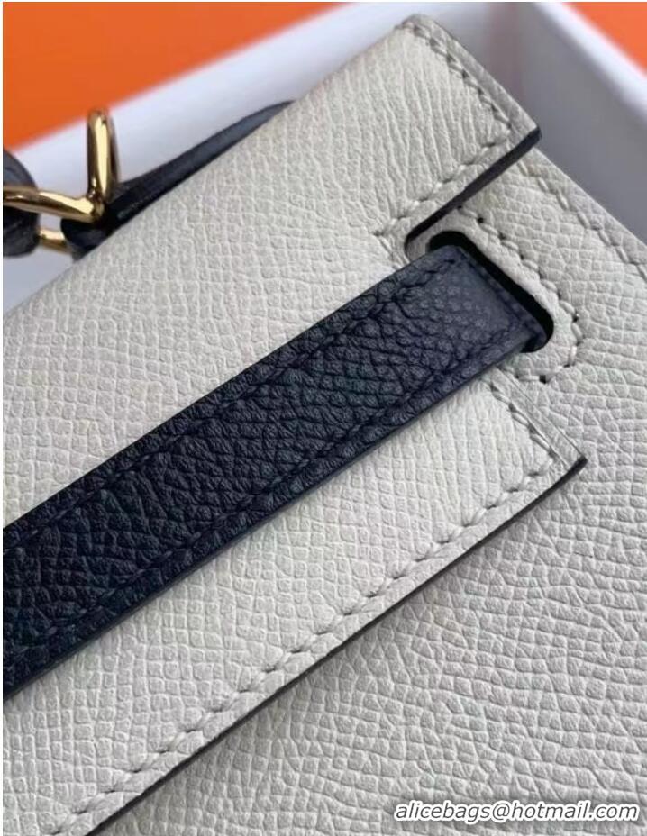 Modern Classic Hermes Original Epsom Leather KEL2578 white&black