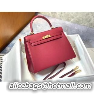 High Quality Hermes Original Epsom Leather KEL2578 Rose