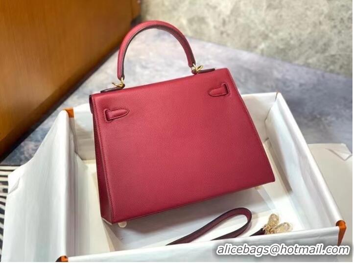 High Quality Hermes Original Epsom Leather KEL2578 Rose