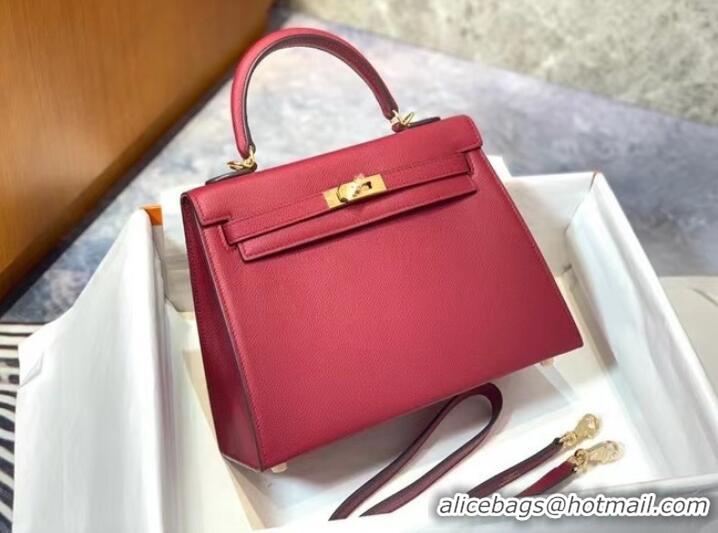 High Quality Hermes Original Epsom Leather KEL2578 Rose