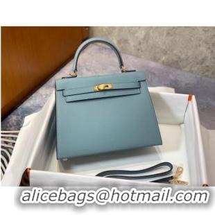 Spot Bulk Hermes Original Epsom Leather KEL2578 skyblue