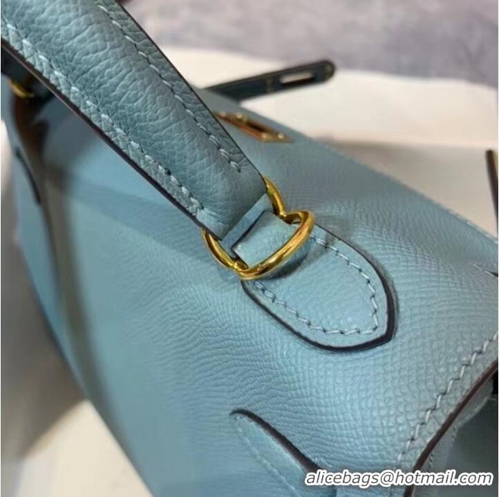 Spot Bulk Hermes Original Epsom Leather KEL2578 skyblue