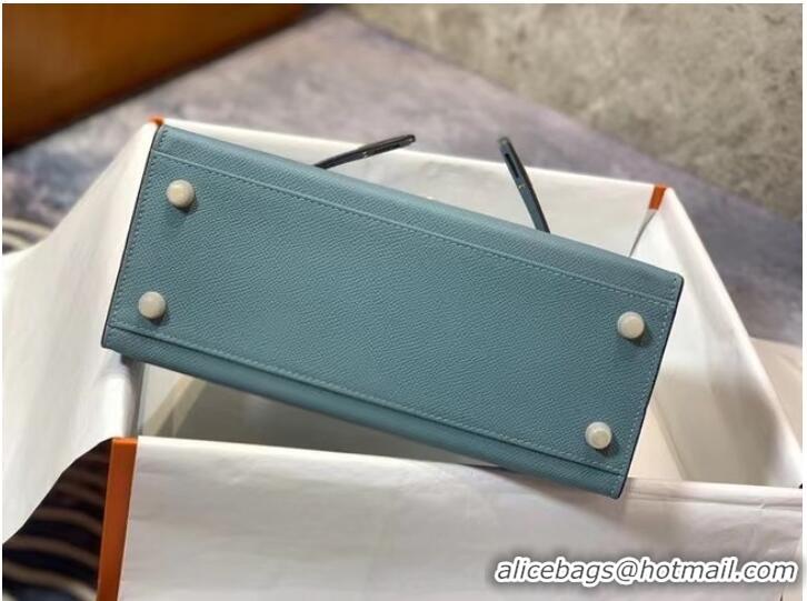 Spot Bulk Hermes Original Epsom Leather KEL2578 skyblue