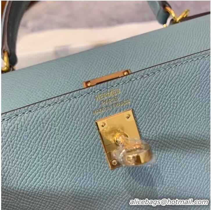 Spot Bulk Hermes Original Epsom Leather KEL2578 skyblue