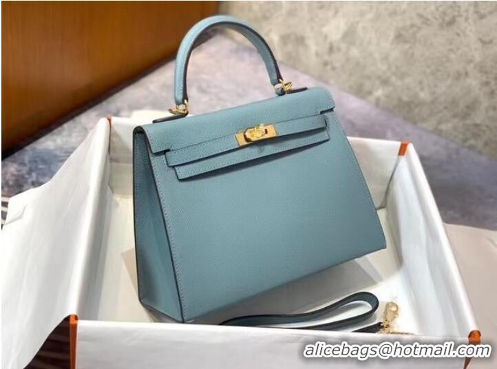 Spot Bulk Hermes Original Epsom Leather KEL2578 skyblue