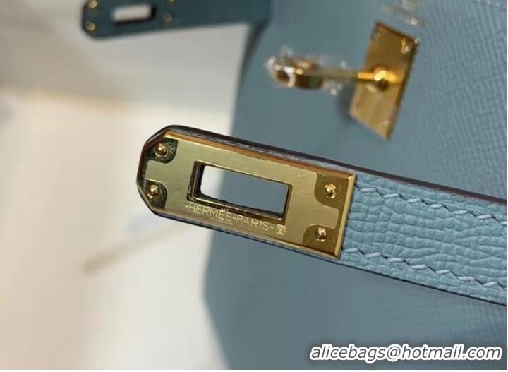 Spot Bulk Hermes Original Epsom Leather KEL2578 skyblue