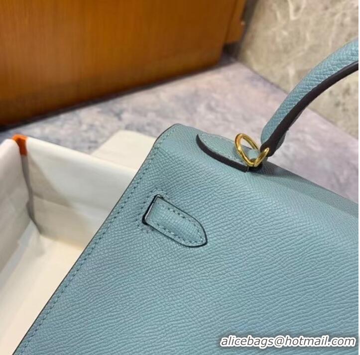 Spot Bulk Hermes Original Epsom Leather KEL2578 skyblue