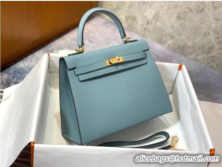 Spot Bulk Hermes Original Epsom Leather KEL2578 skyblue