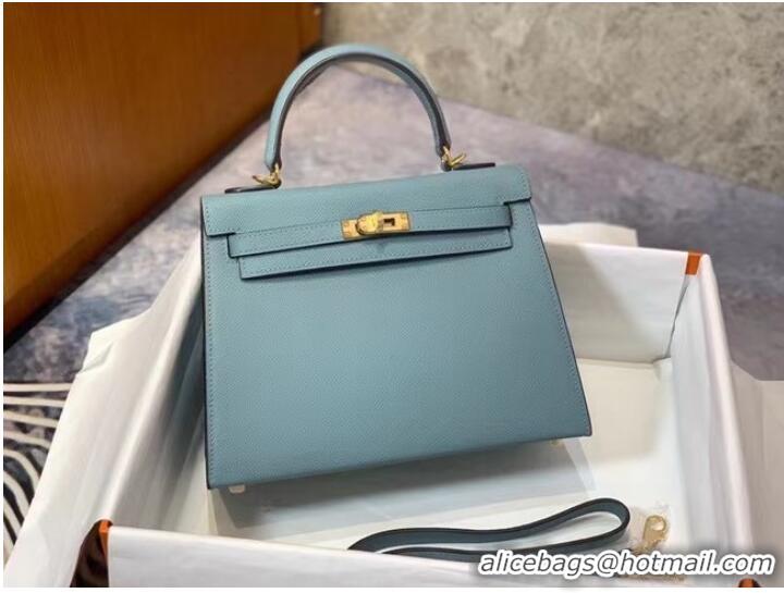 Spot Bulk Hermes Original Epsom Leather KEL2578 skyblue