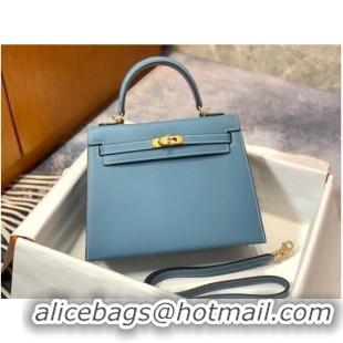 Top Quality Hermes Original Epsom Leather KEL2578 blue