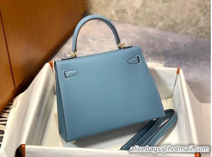 Top Quality Hermes Original Epsom Leather KEL2578 blue