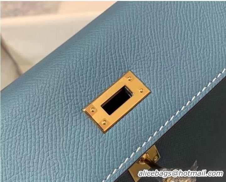 Top Quality Hermes Original Epsom Leather KEL2578 blue